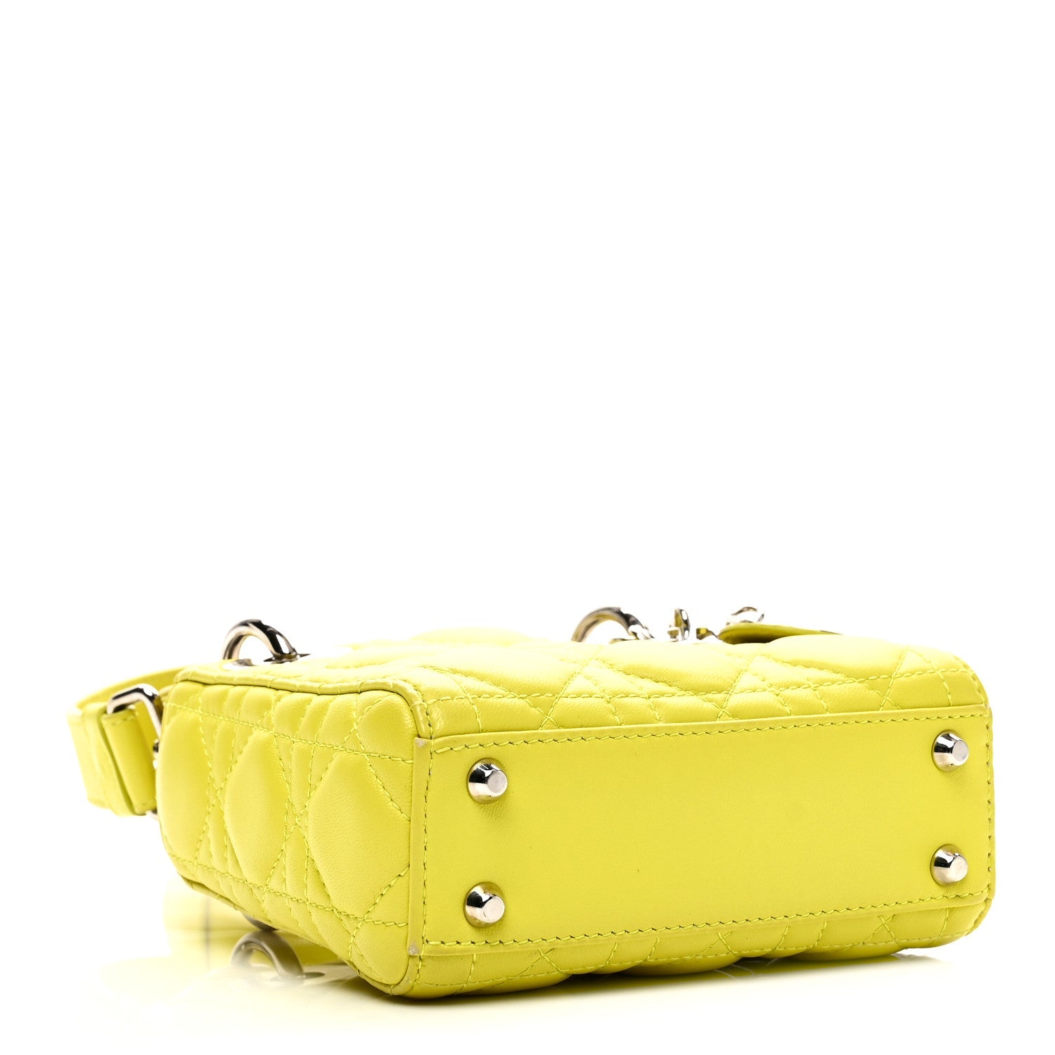 Christian Dior Lambskin Cannage Nano Lady Dior Acid