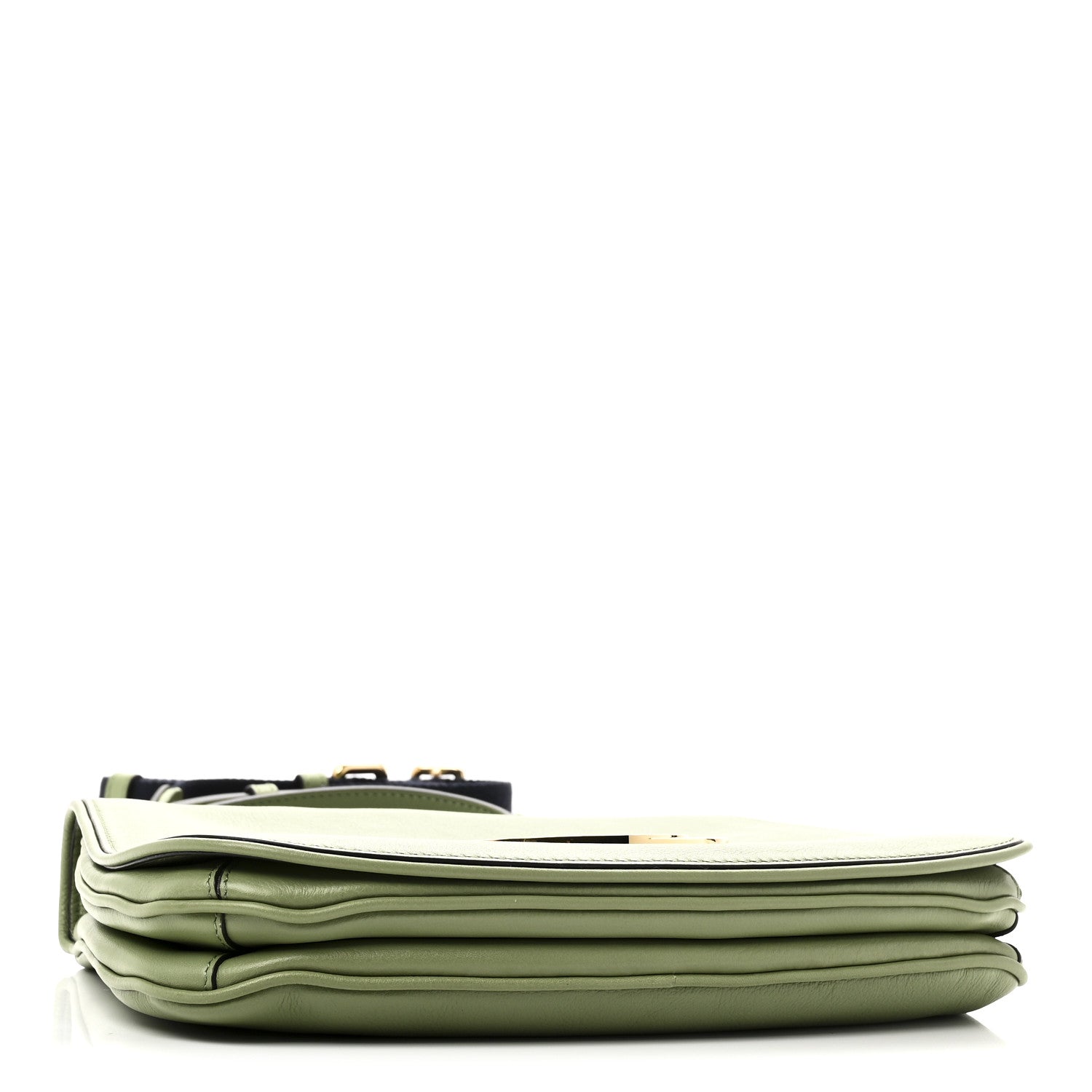 Gucci Roxy Calfskin Web Medium Blondie Top Handle Shoulder Flap Bag Salamander Green