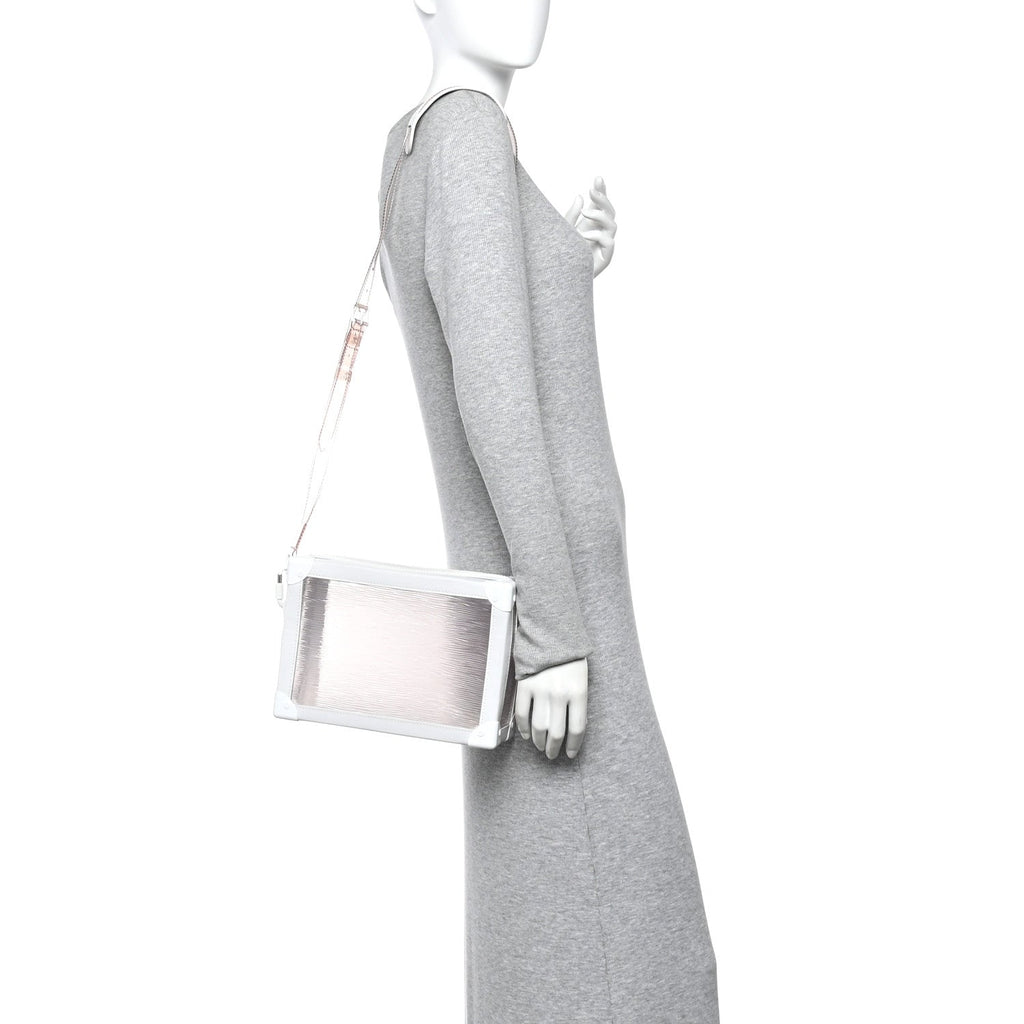 Louis Vuitton Calfskin PVC Epi Plage Soft Trunk Optic White
