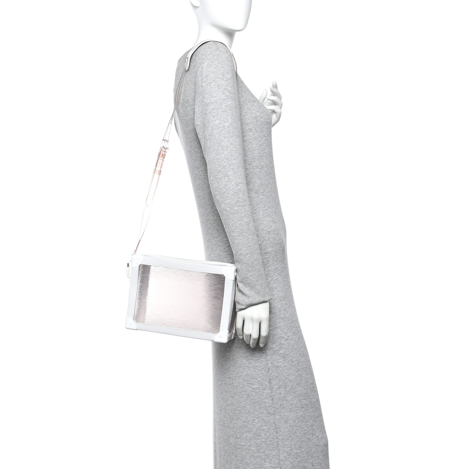 Louis Vuitton Calfskin PVC Epi Plage Soft Trunk Optic White