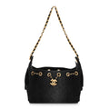 Chanel Washed Denim Quilted Mini Chanel 25 Handbag Black
