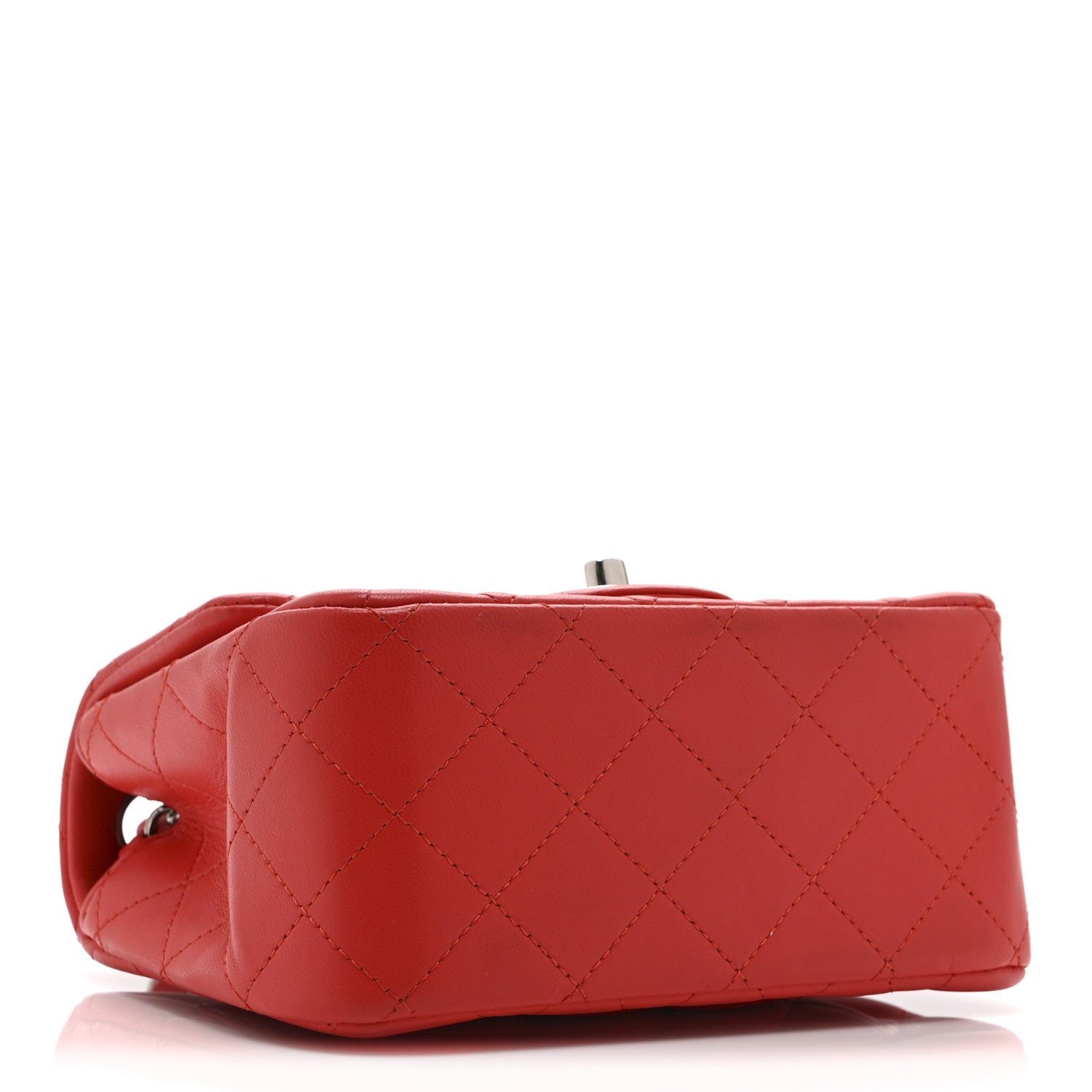 Chanel Lambskin Quilted Mini Square Flap Red