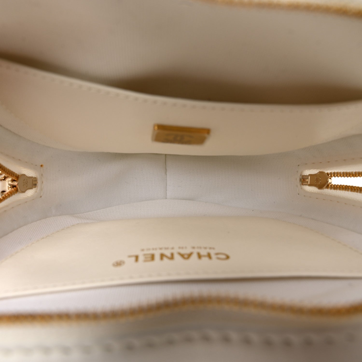Chanel Lambskin Quilted CC In Love Heart Bag White
