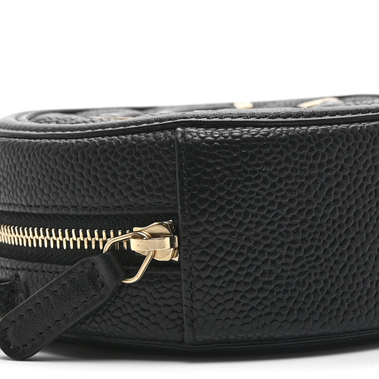 Chanel Caviar Quilted Round Filigree Crossbody Black