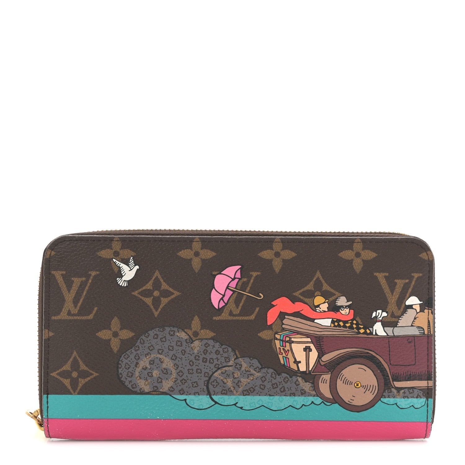 Louis Vuitton Monogram 2015 Christmas Animation Zippy Wallet Hibiscus