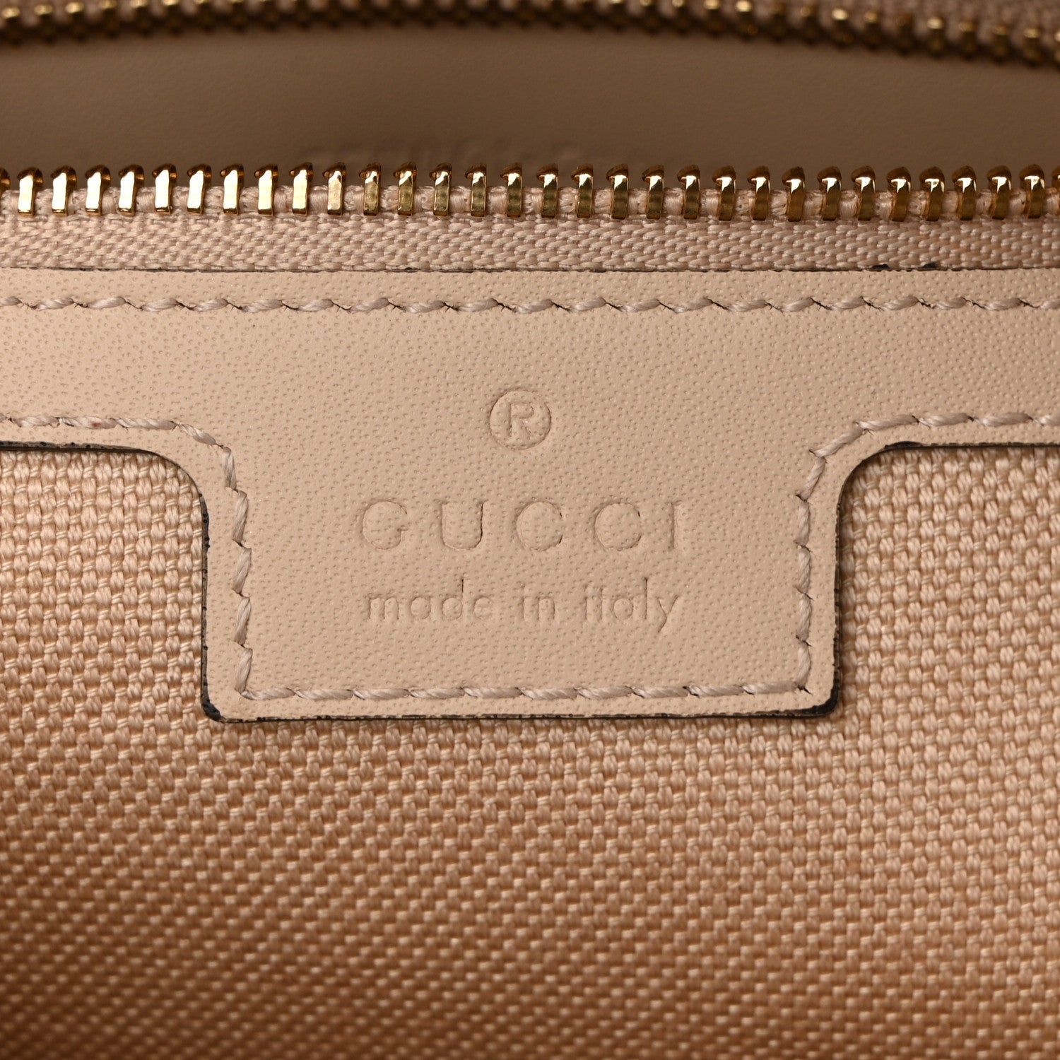 Gucci Summer Denim Calfskin GG Monogram Small Ophidia Top Handle Bag Souffle Rose