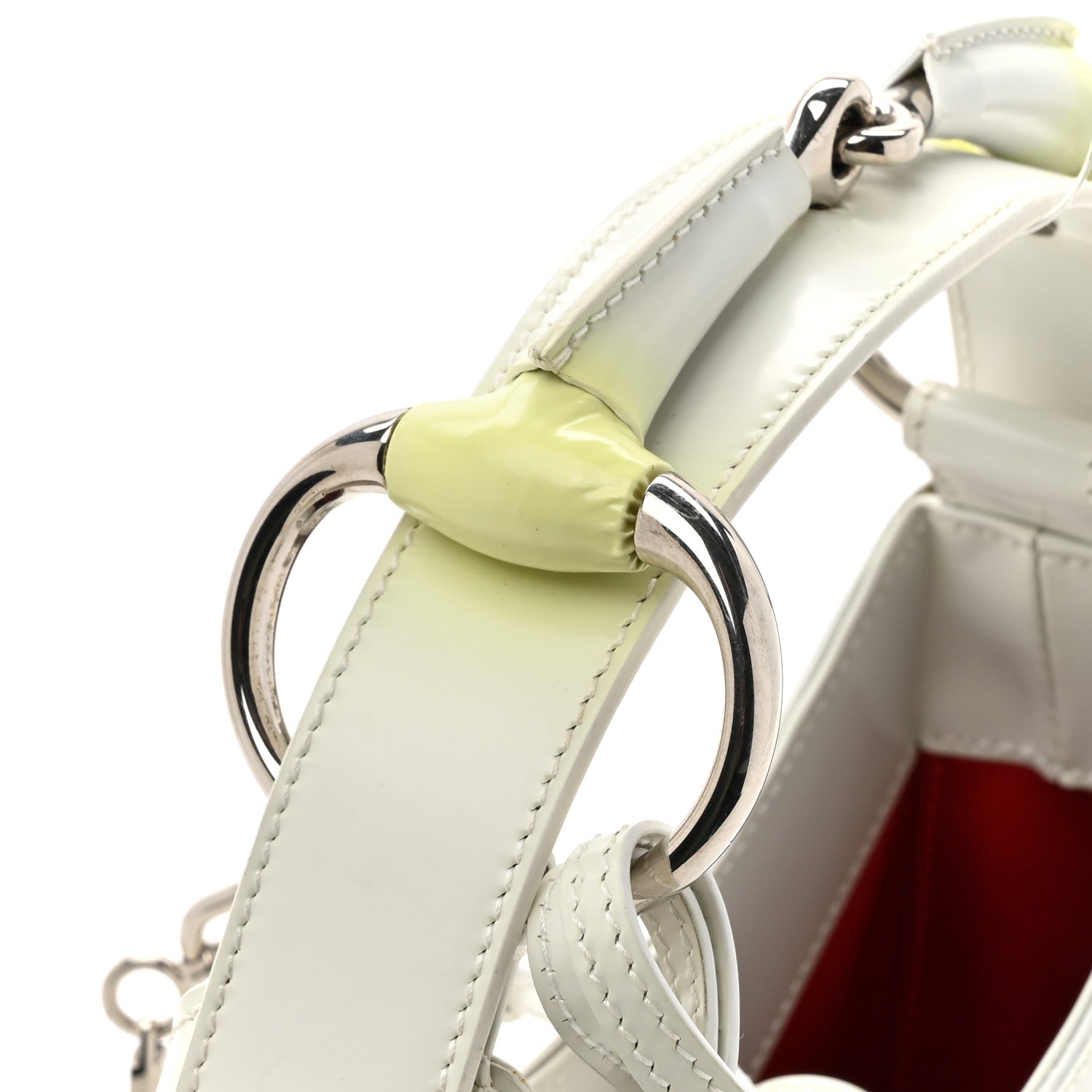 Gucci Master Lux Calfskin Horsebit Chain Shoulder Bag Great White