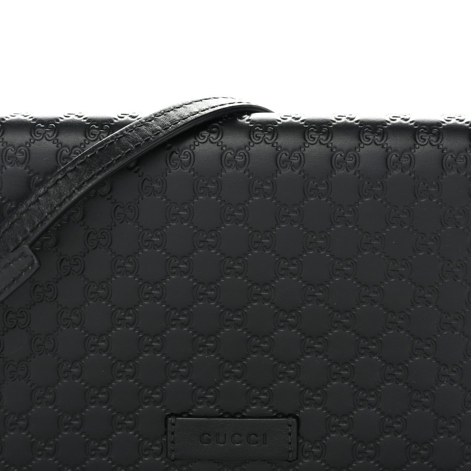 Gucci Soft Microguccissima Crossbody Wallet Black