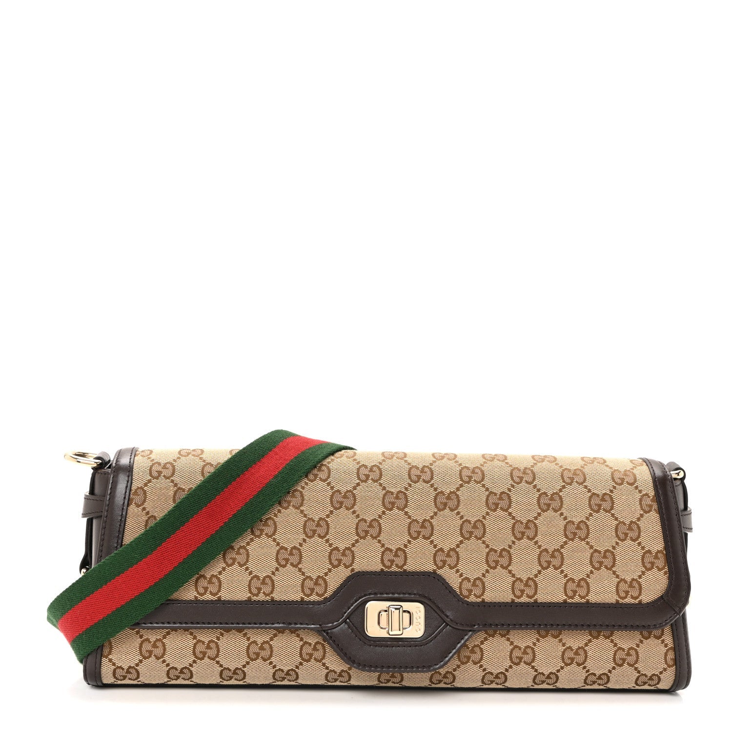 Gucci GG Monogram Medium Luce Shoulder Bag Beige Ebony