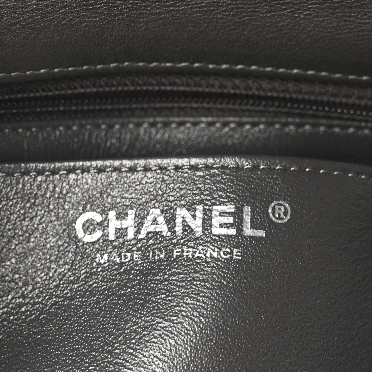 Chanel Metallic Lambskin Quilted Mini Rectangular Flap  Dark Grey