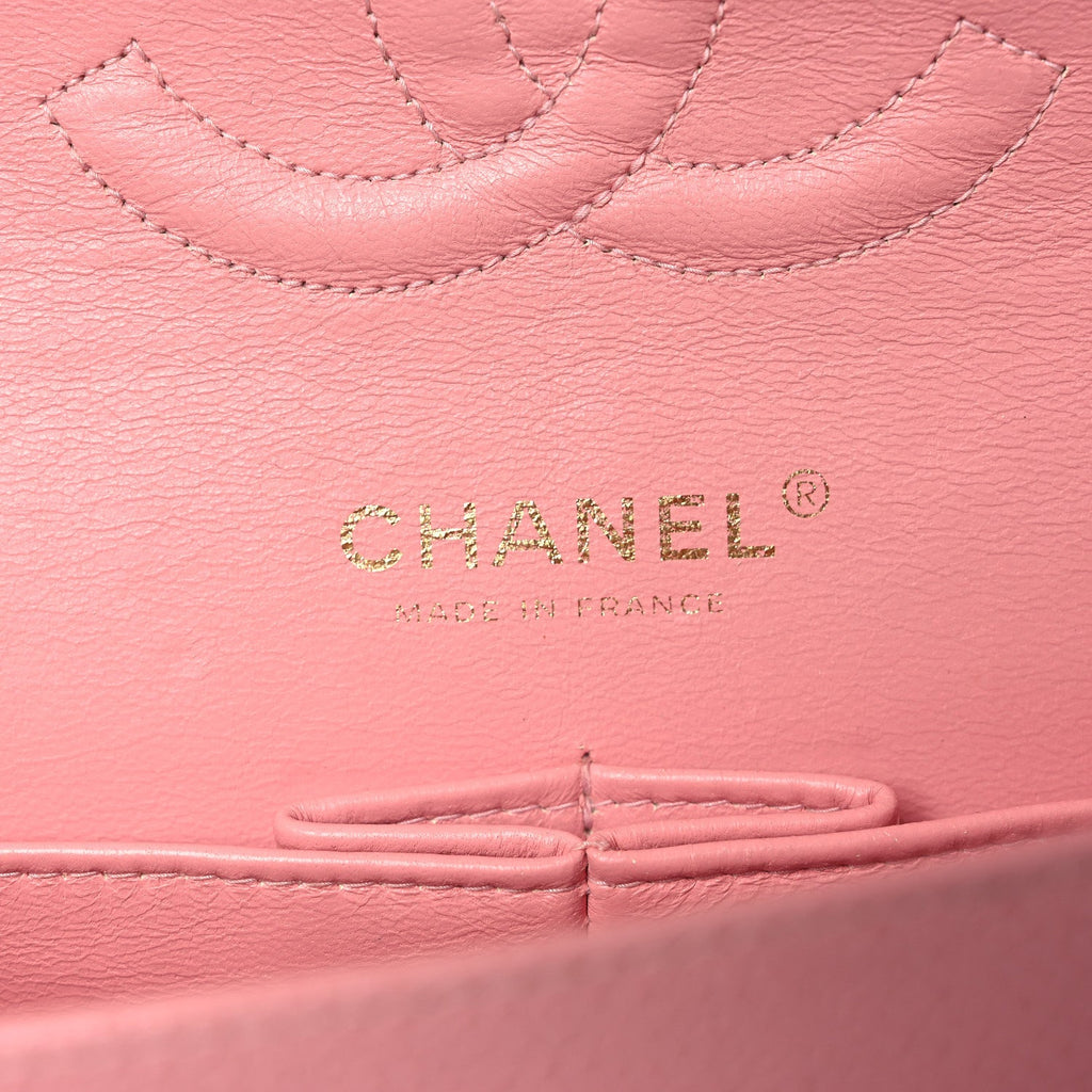Chanel Caviar Quilted Medium Double Flap Pink