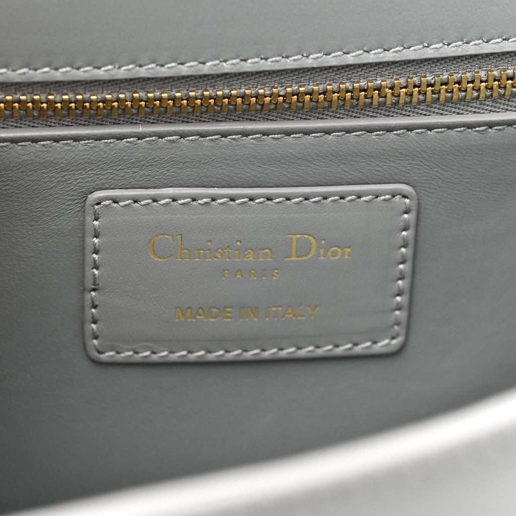 Christian Dior Box Calfskin 30 Montaigne Flap Bag Gray