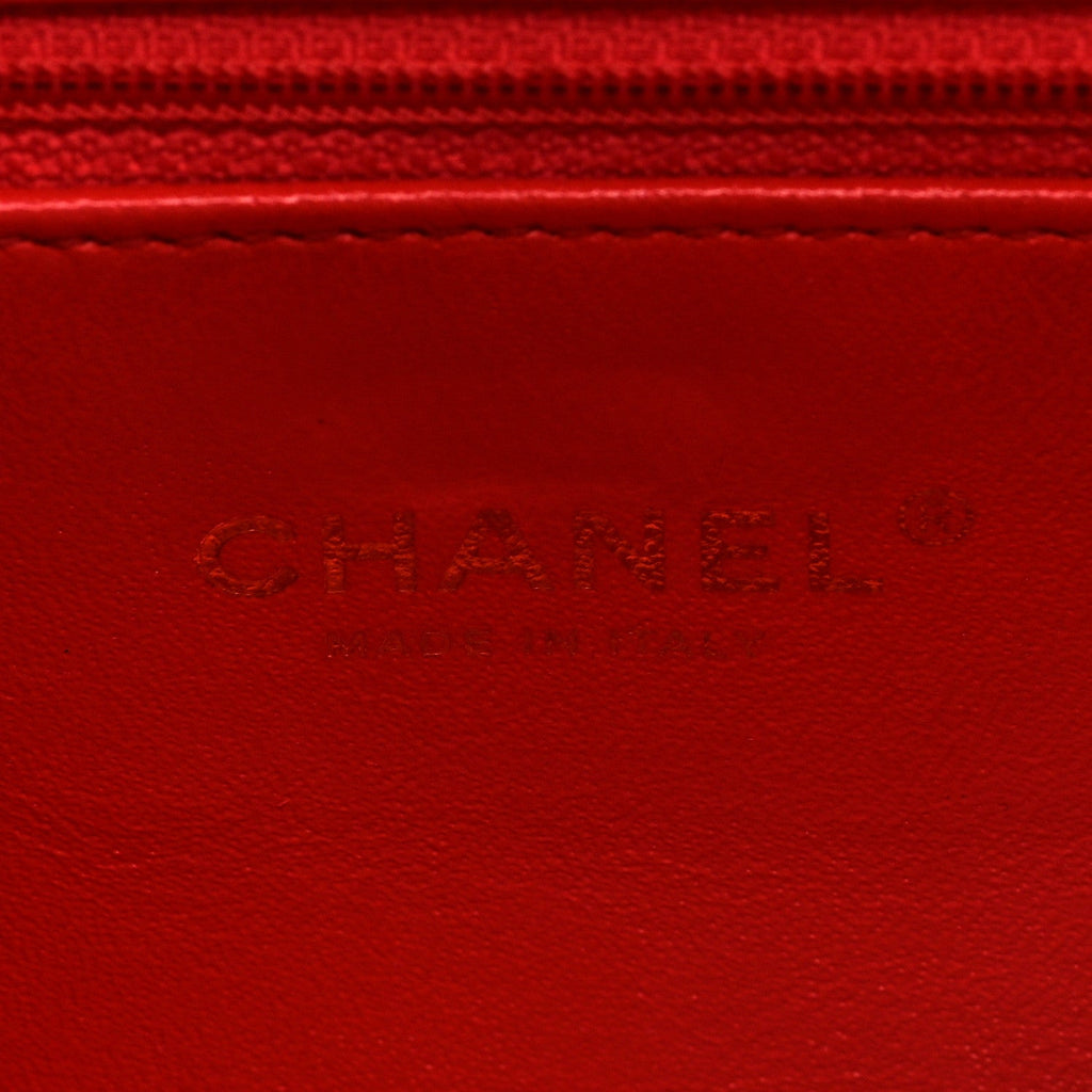 Chanel Caviar Quilted Small CC Filigree Flap Coral