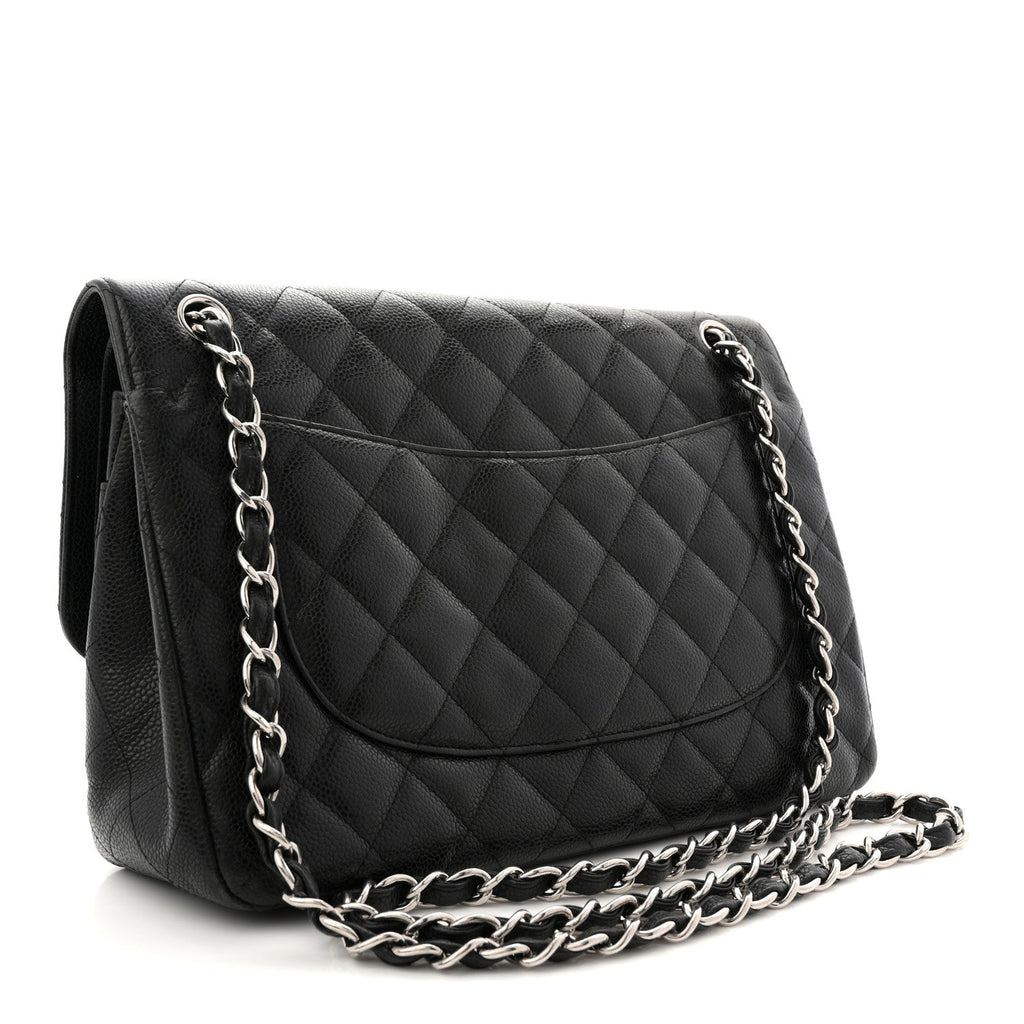 Chanel Caviar Quilted Jumbo Double Flap Black