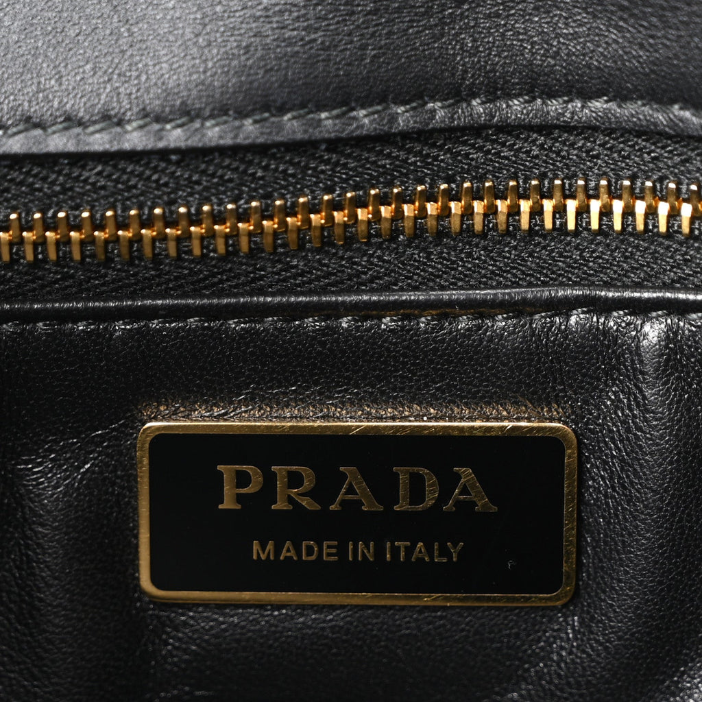 Prada Calfskin Medium Soft Sound Shoulder Bag Black