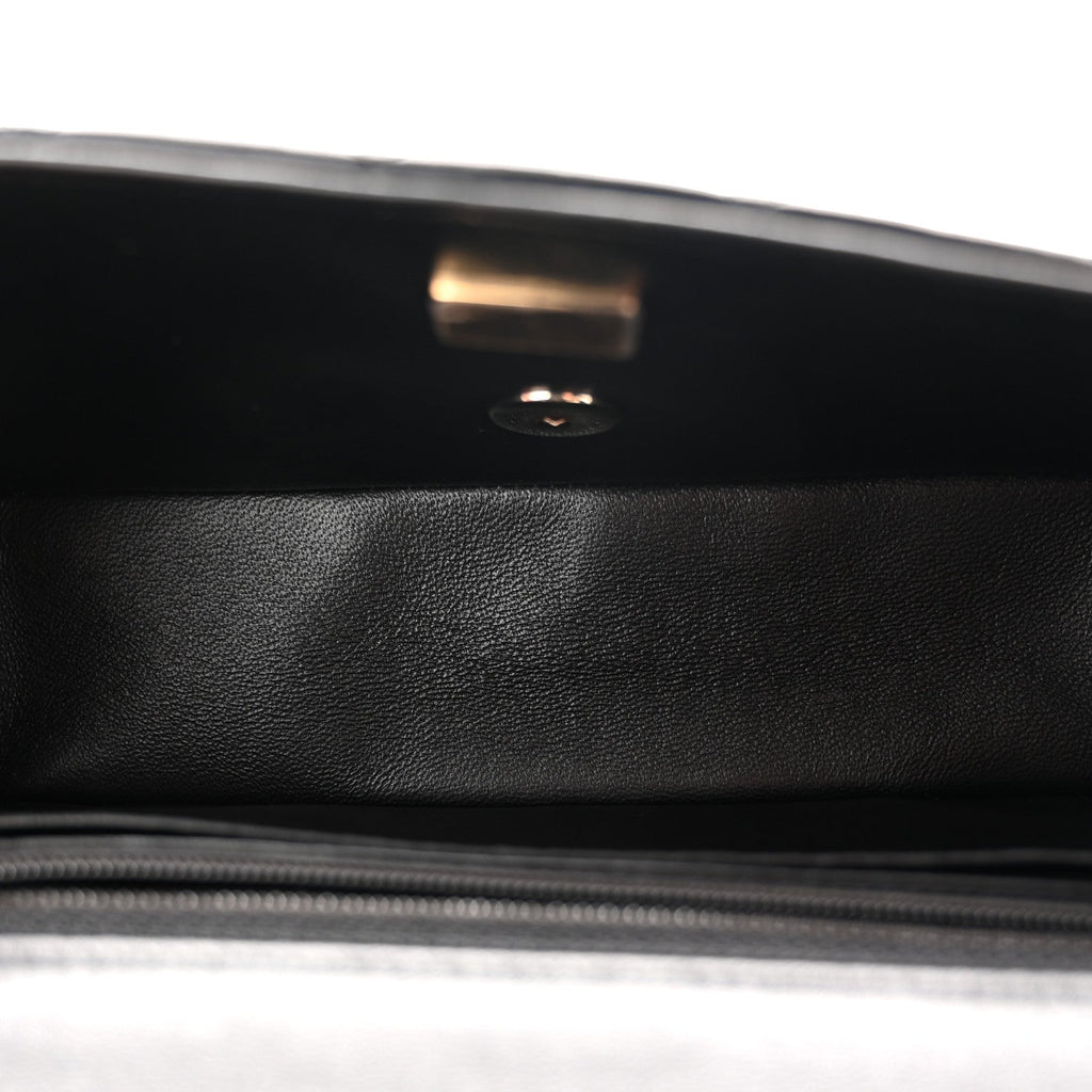 Chanel Lambskin Quilted Mini Rectangular Flap Black