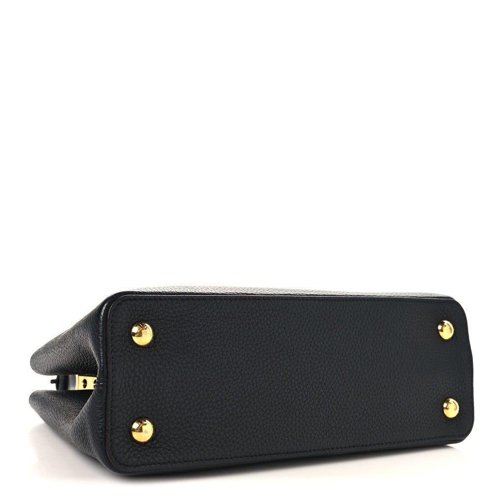 Louis Vuitton Taurillon Capucines PM Black
