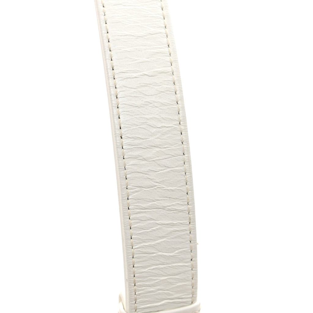 Chanel Sheepskin Braided Small Boy Reverso Flap White