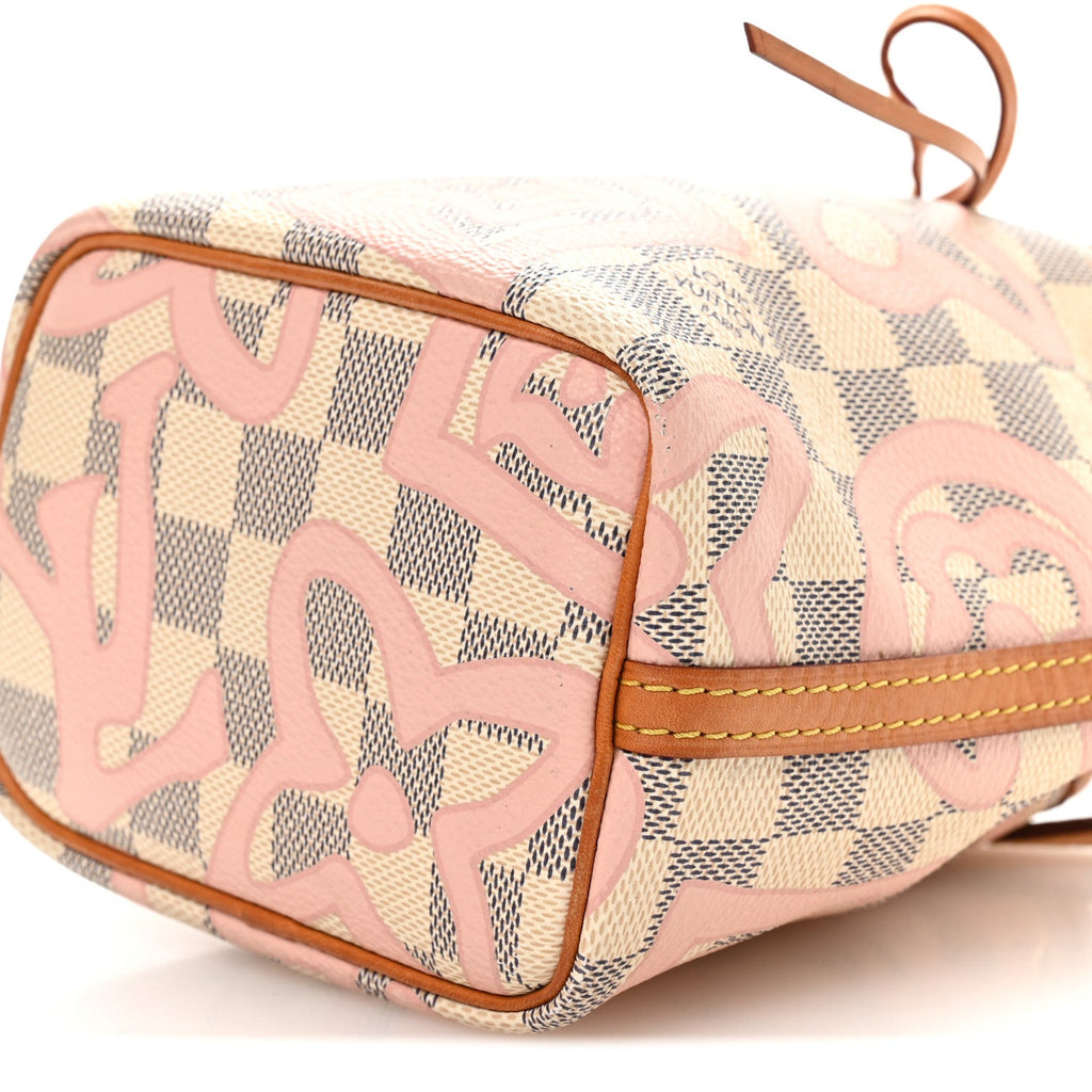 Louis Vuitton Damier Azur Tahitienne Nano Noe Rose Ballerine