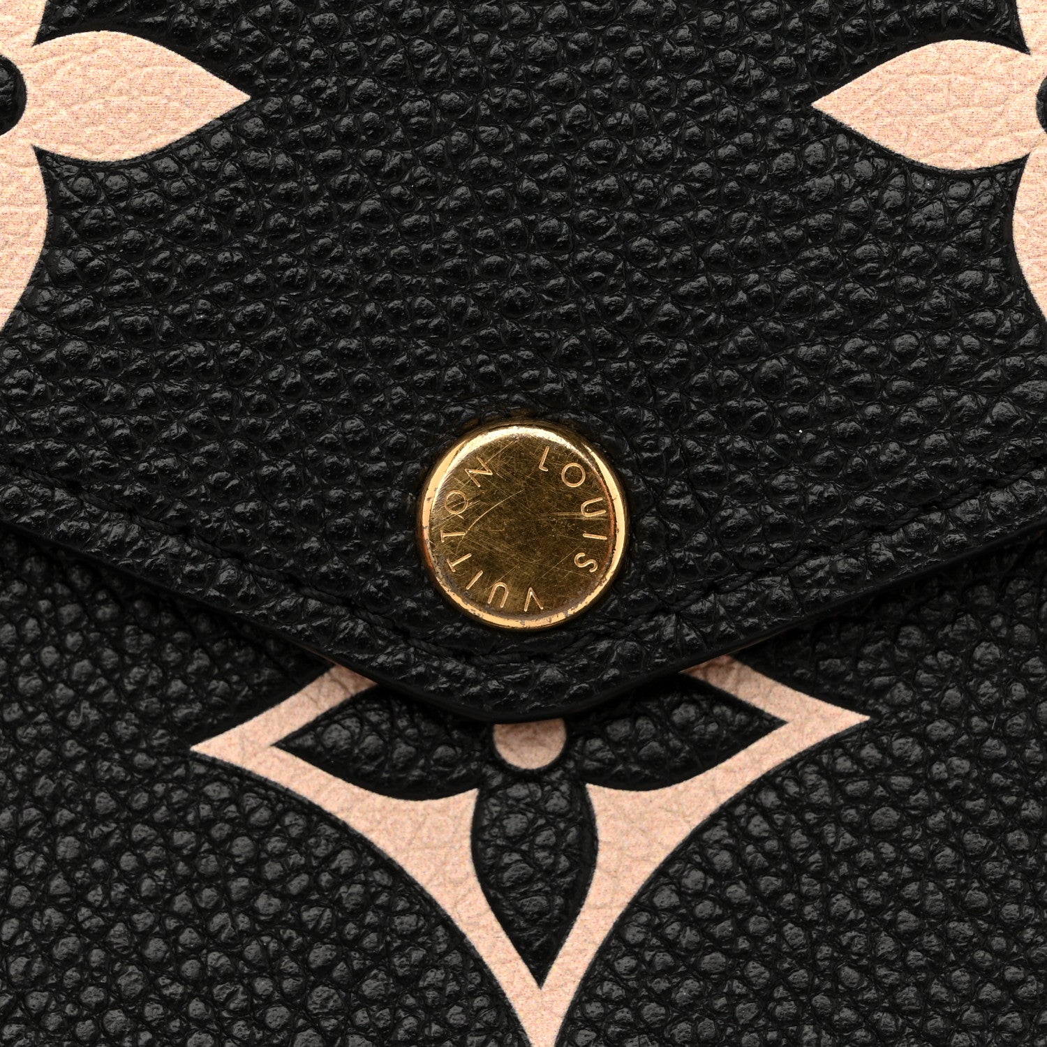 Louis Vuitton Empreinte Monogram Giant Felicie Pochette Black Beige
