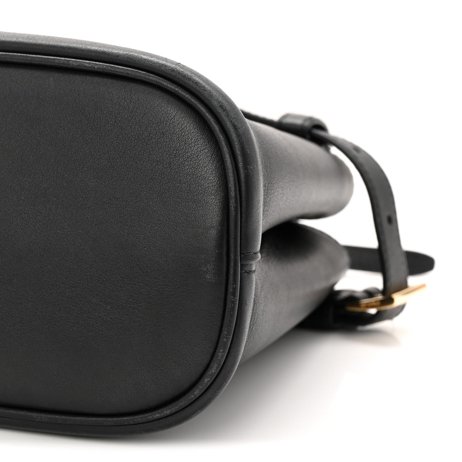 Prada Soft Grain Calfskin Small Double Belt Tote Black