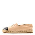 Lambskin CC Espadrilles 39 Beige Black
