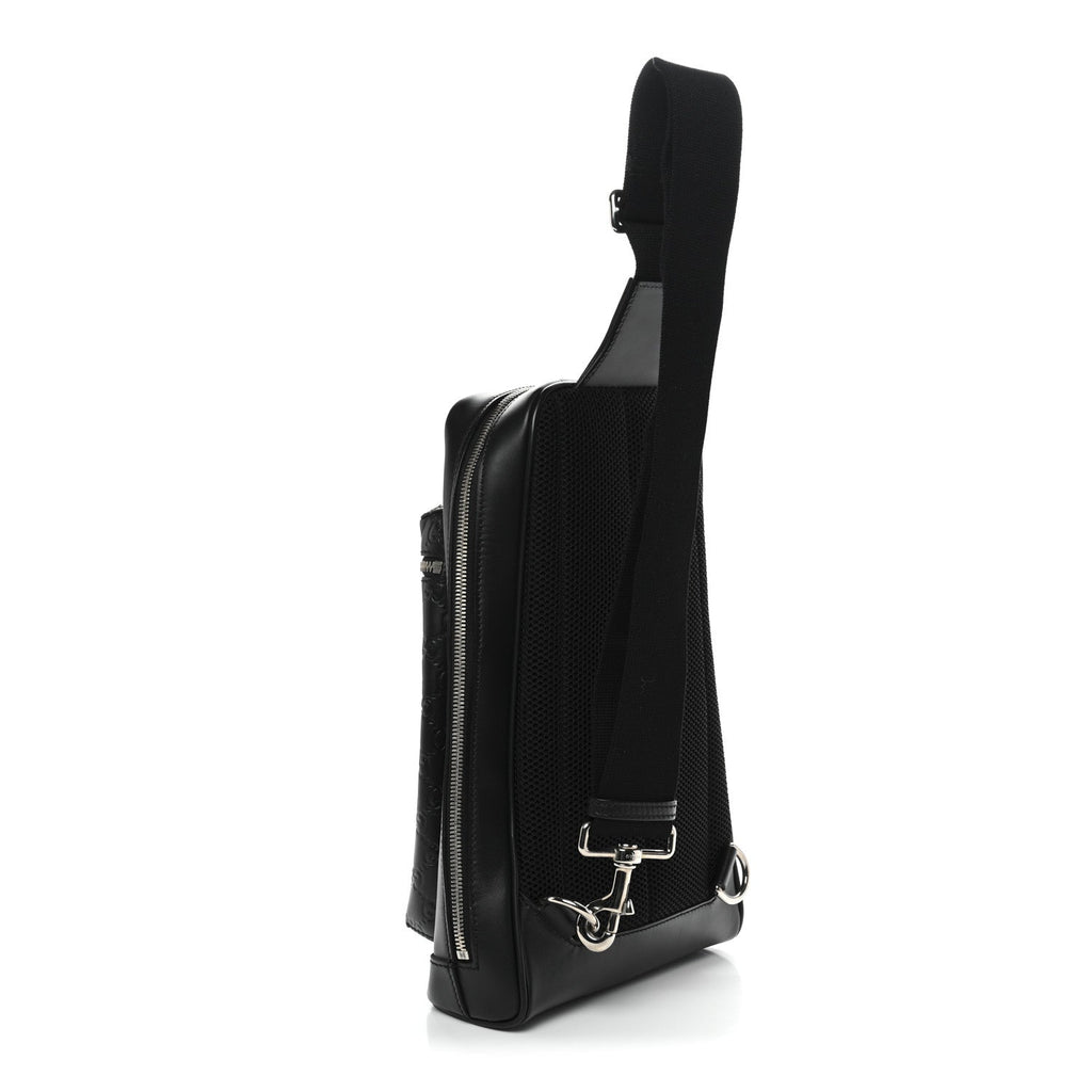 Gucci Guccissima Sling Backpack Black