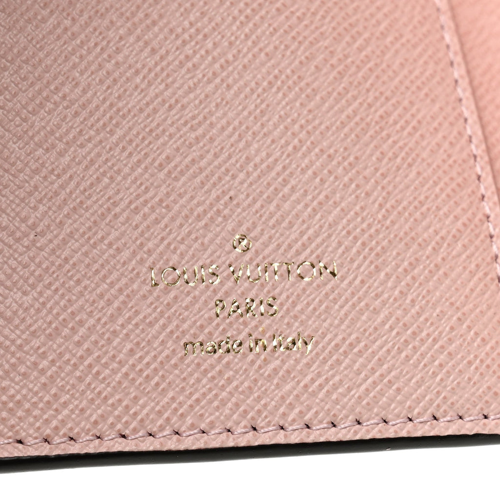 Louis Vuitton Damier Ebene Victorine Wallet Rose Ballerine