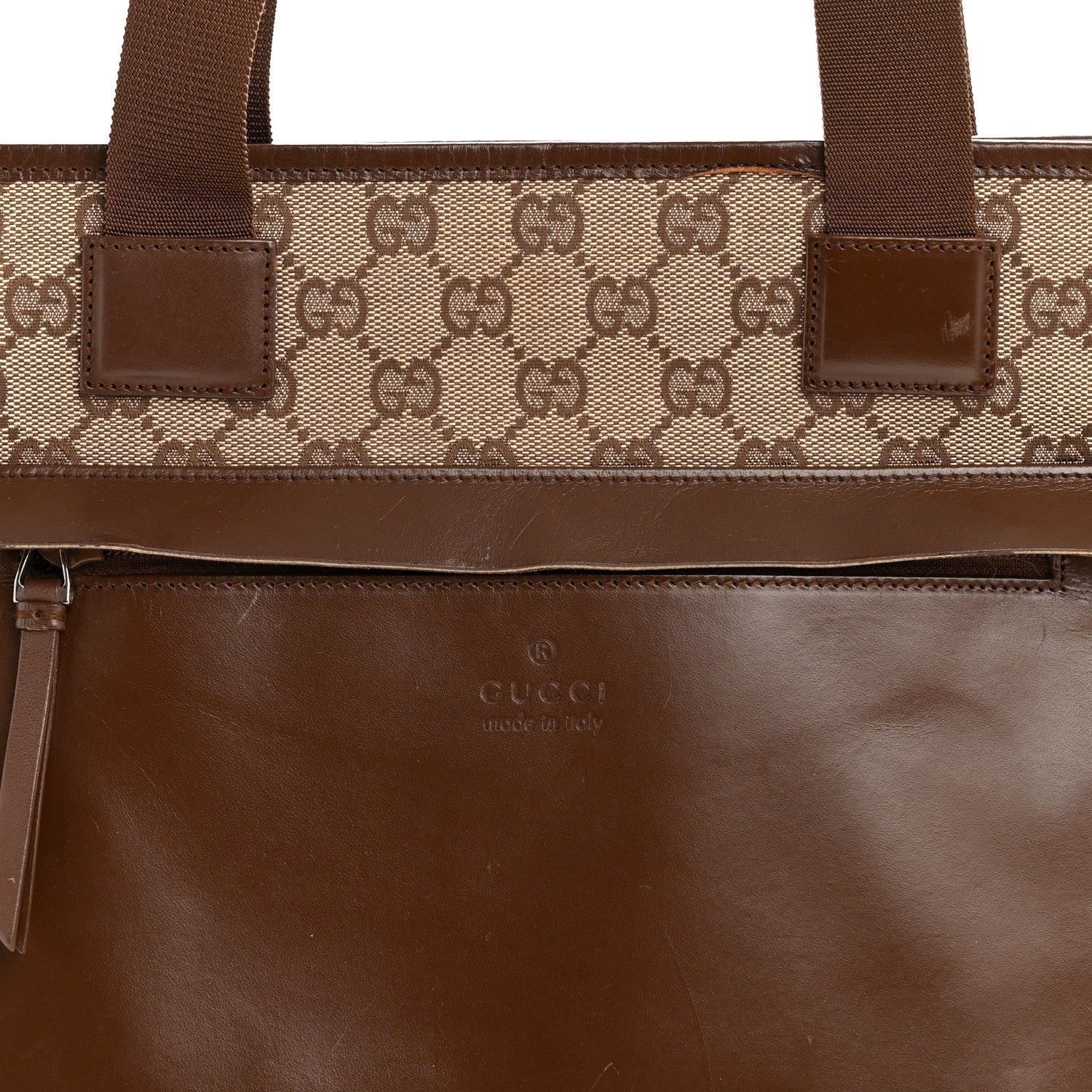 Gucci Monogram Tote Bag Brown