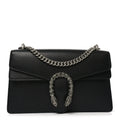 Gucci Pebbled Calfskin Small Dionysus Shoulder Bag Black