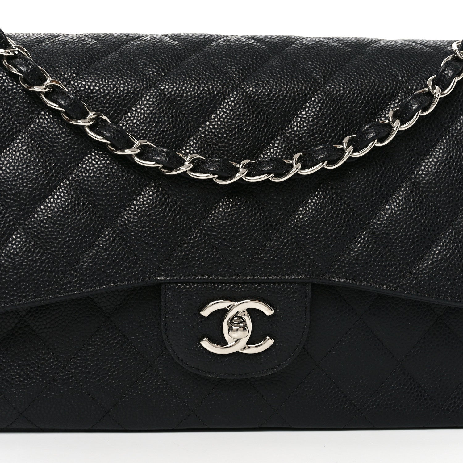 Chanel Caviar Quilted Jumbo Double Flap Black