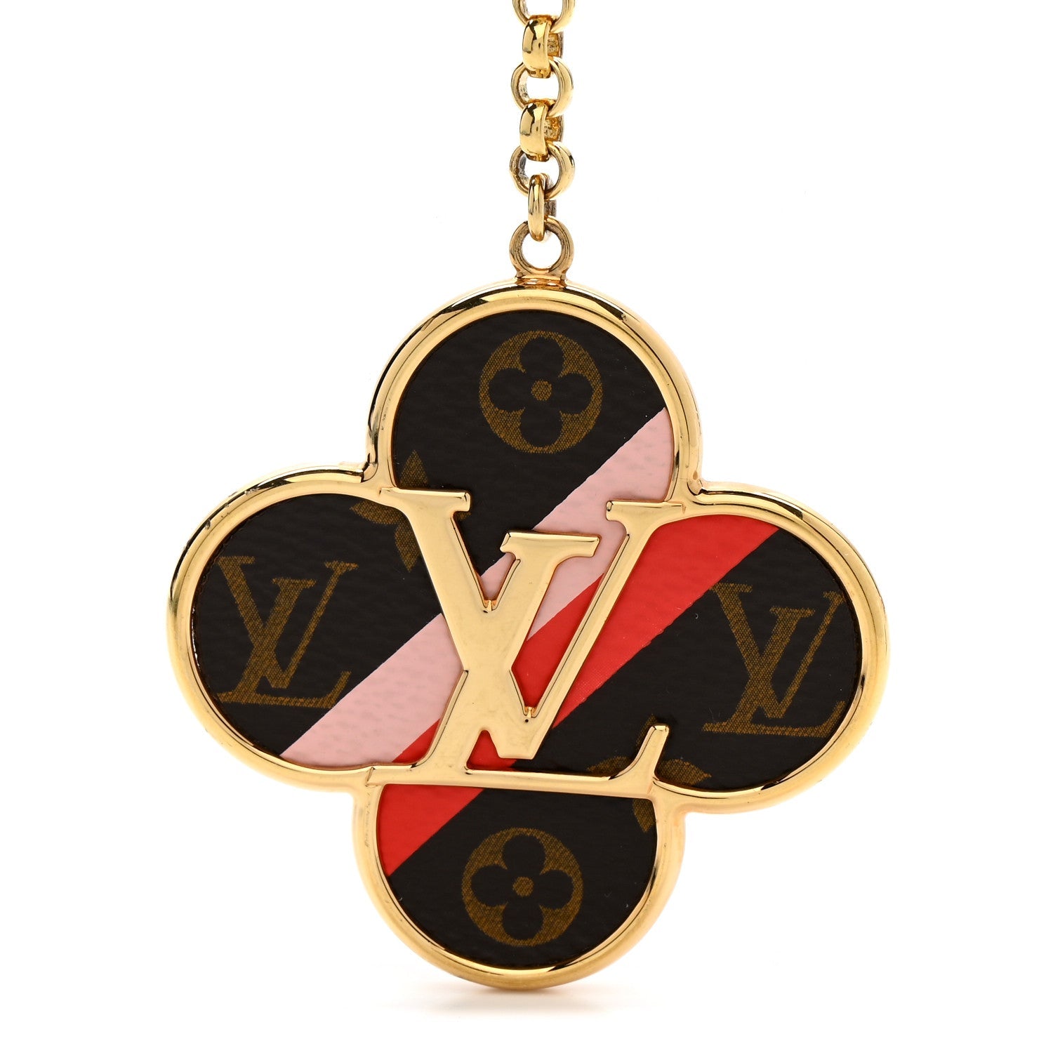 Louis Vuitton Metal Monogram Into The Flower Bag Charm Key Holder