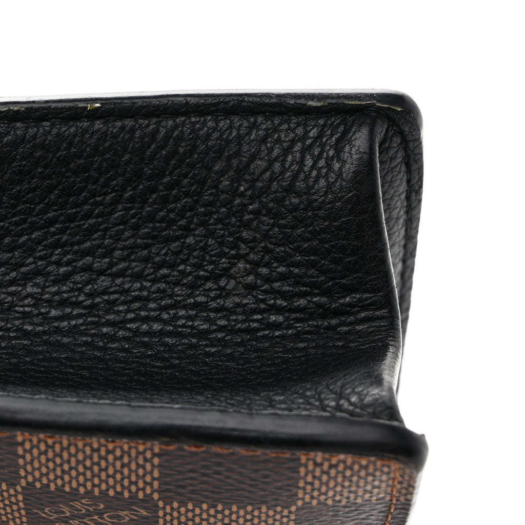 Louis Vuitton Damier Ebene Vavin Chain Wallet Black