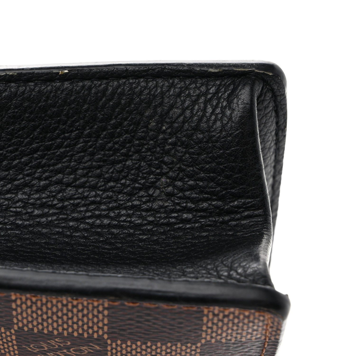 Louis Vuitton Damier Ebene Vavin Chain Wallet Black
