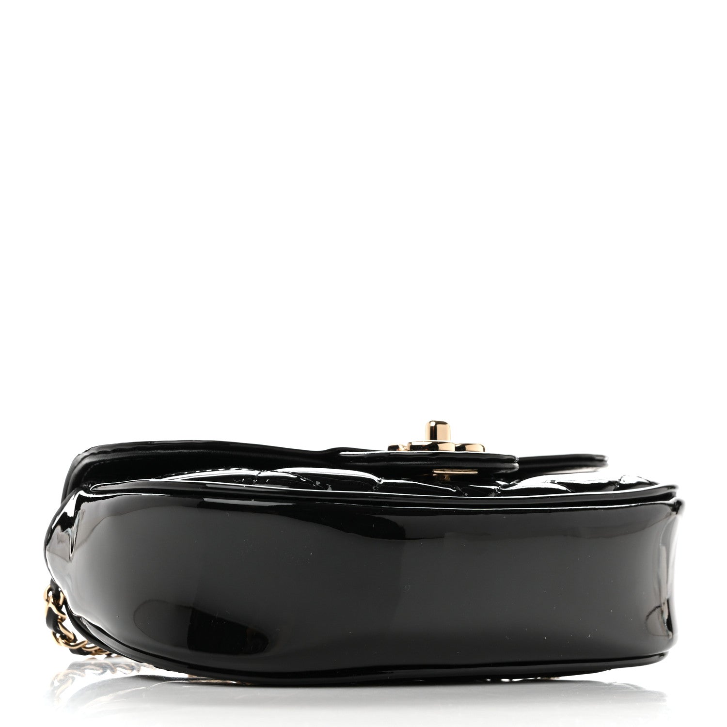 Chanel Patent Calfskin Quilted Mini Clutch Black