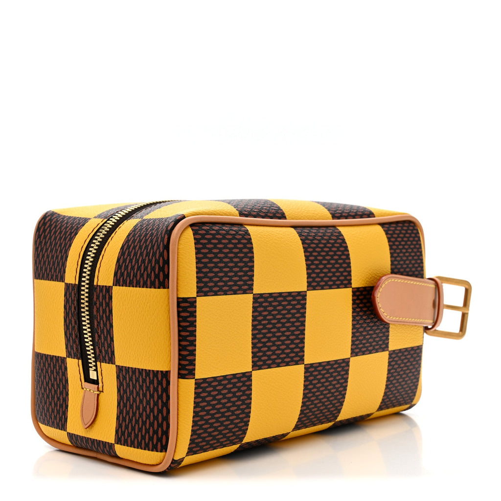 Louis Vuitton Damier Pop Dopp Kit Toilet Pouch Jaune Mat
