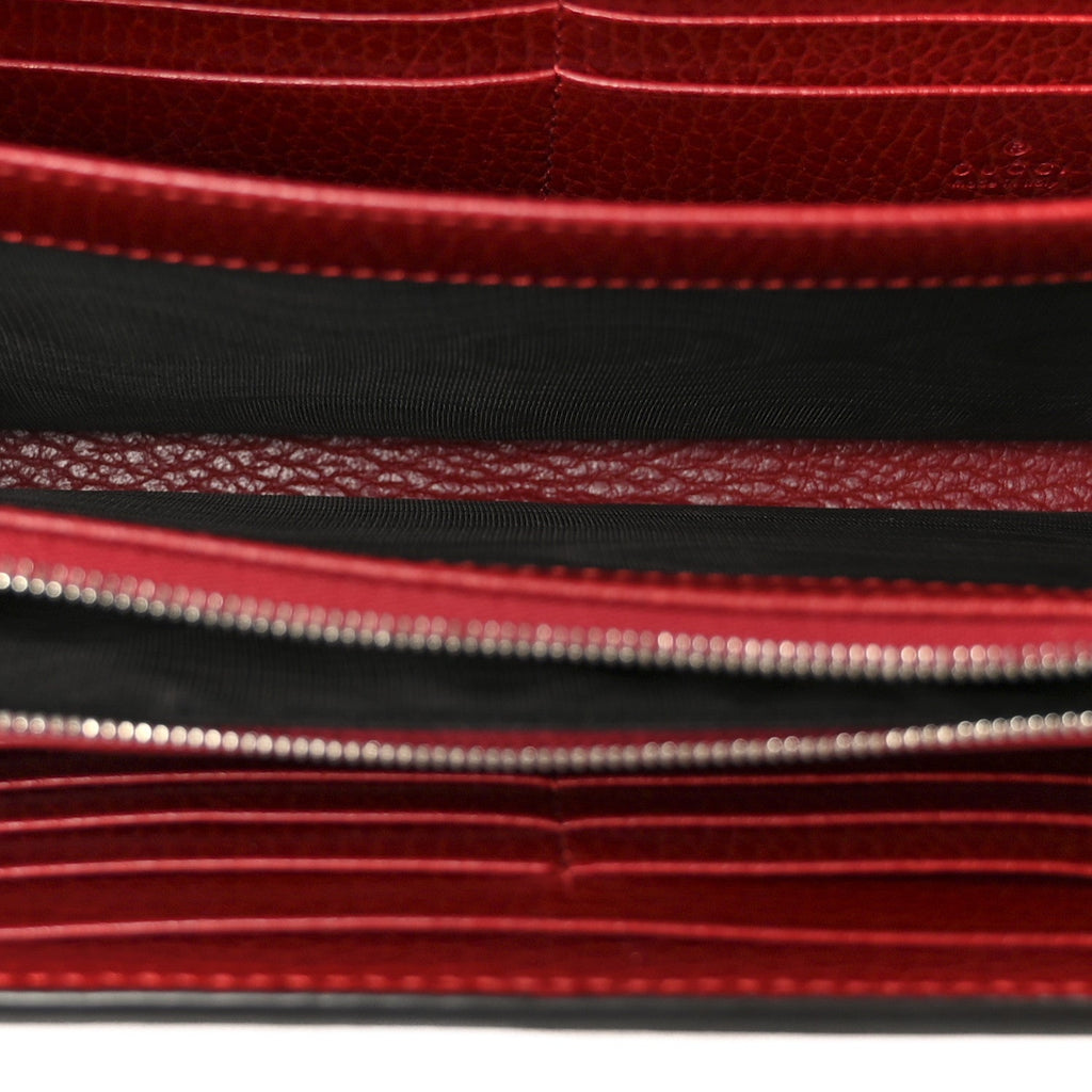 Gucci Calfskin Mini Dionysus Chain Wallet Hibiscus Red
