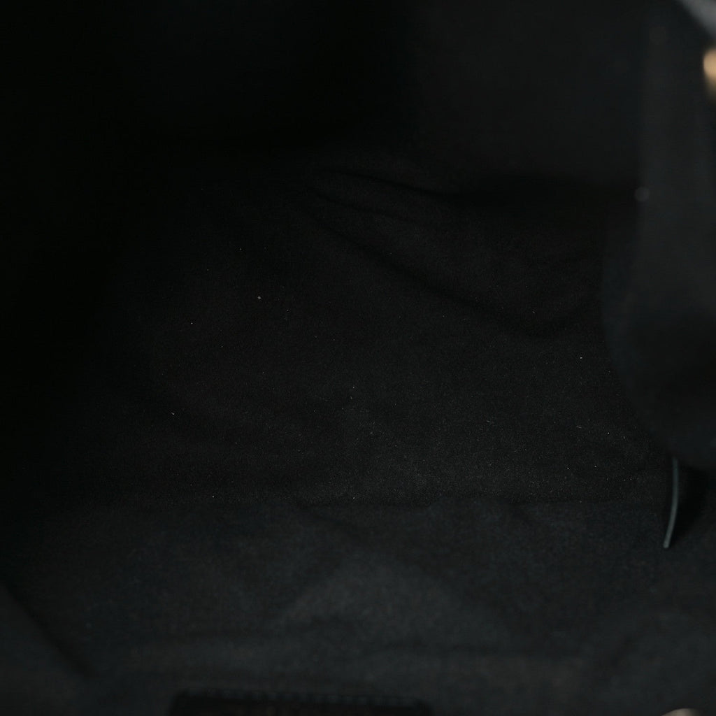 Chanel Caviar Deauville Drawstring Bucket Bag Black