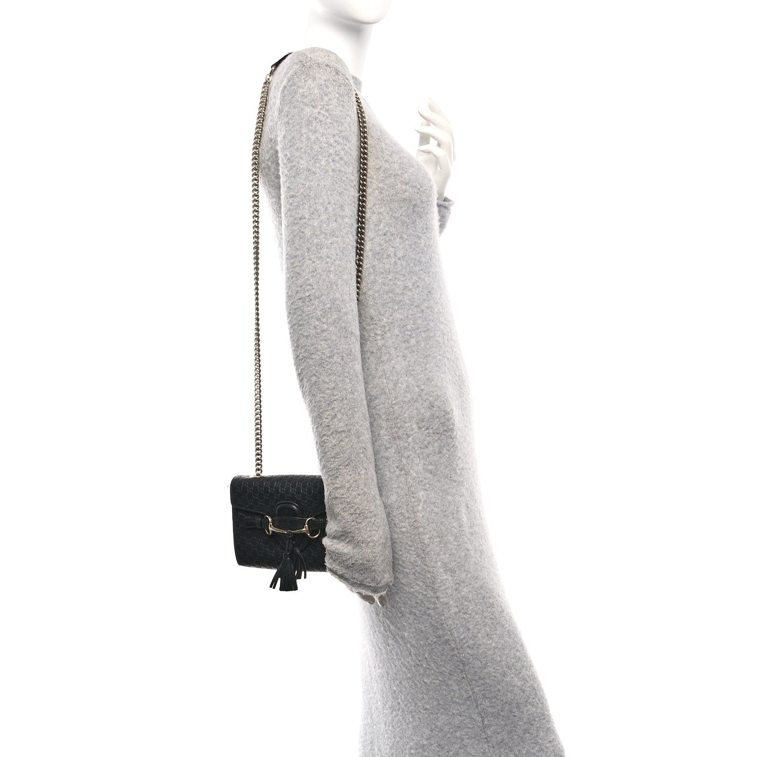 Gucci Microguccissima Mini Emily Chain Shoulder Bag Black