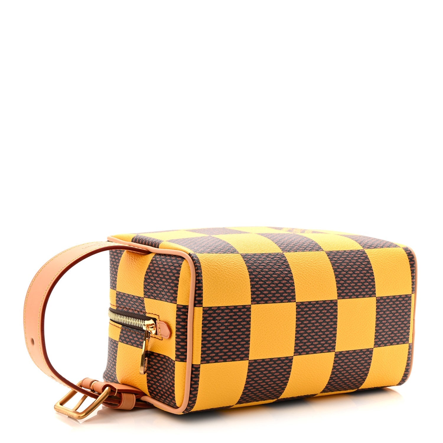 Louis Vuitton Damier Pop Dopp Kit Toilet Pouch Jaune Mat