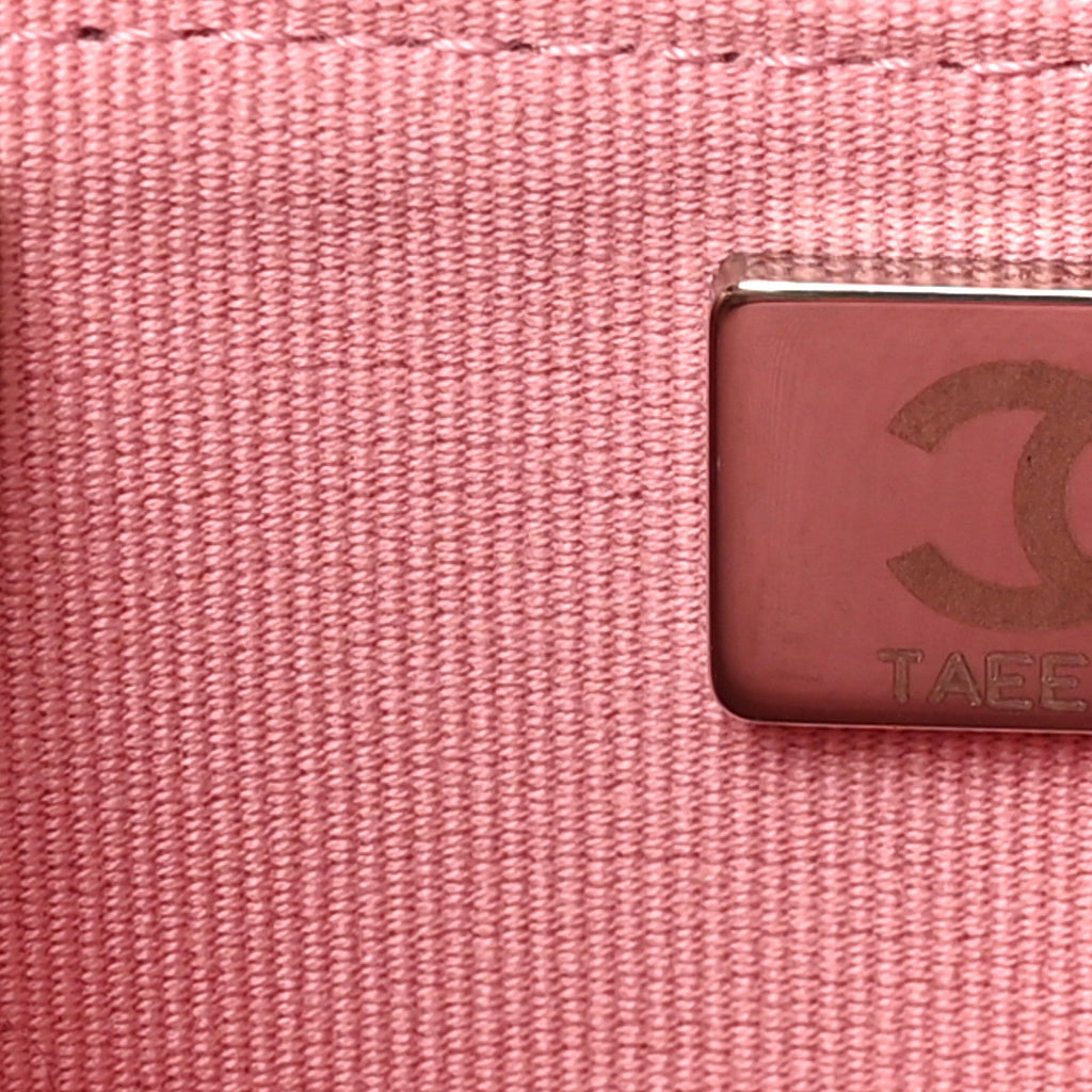 Chanel Lambskin Quilted Crystal Star Wallet On Chain WOC Pink