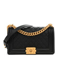 Chanel Caviar Quilted Medium Boy Flap Black