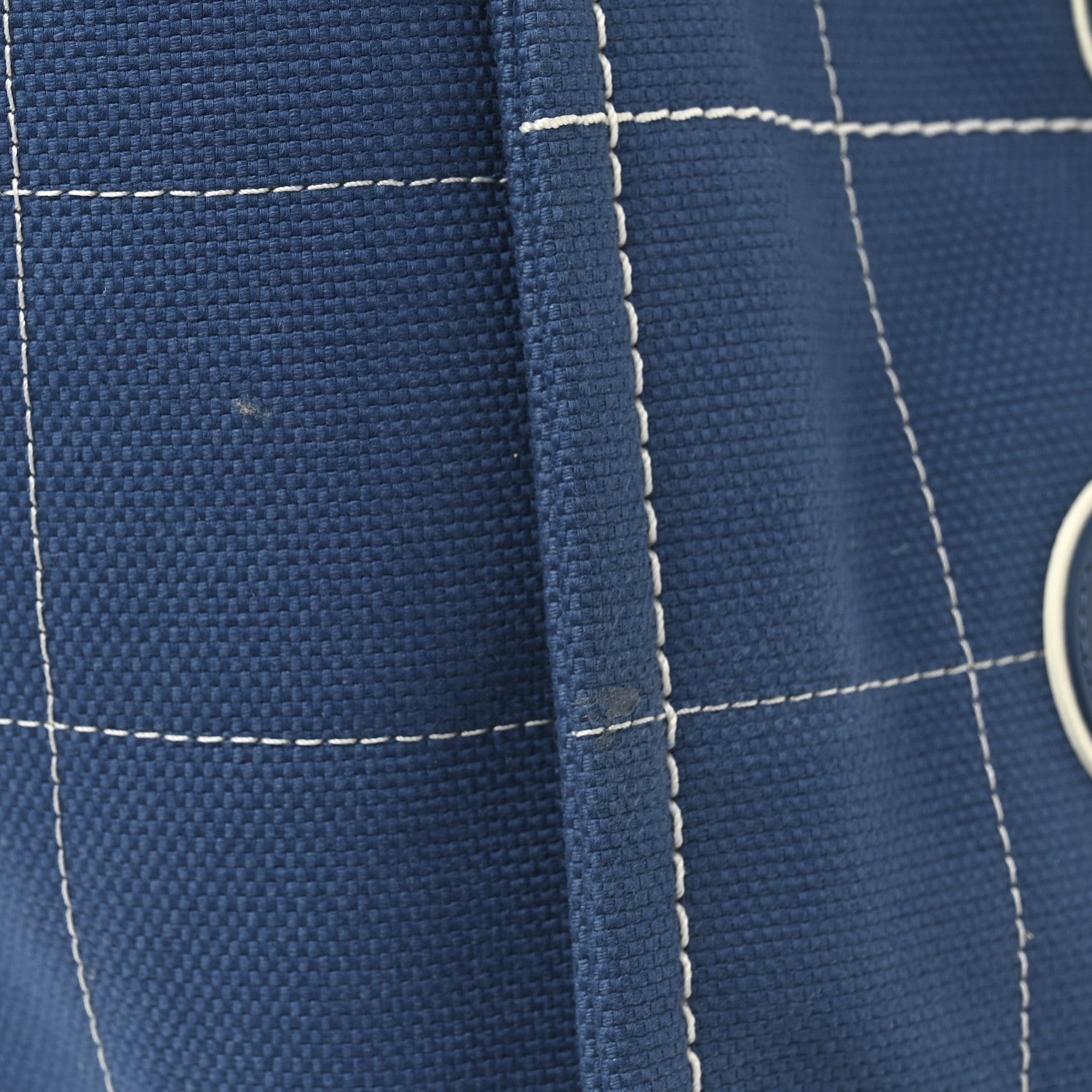 Chanel Cotton Medium Deauville Tote Blue White