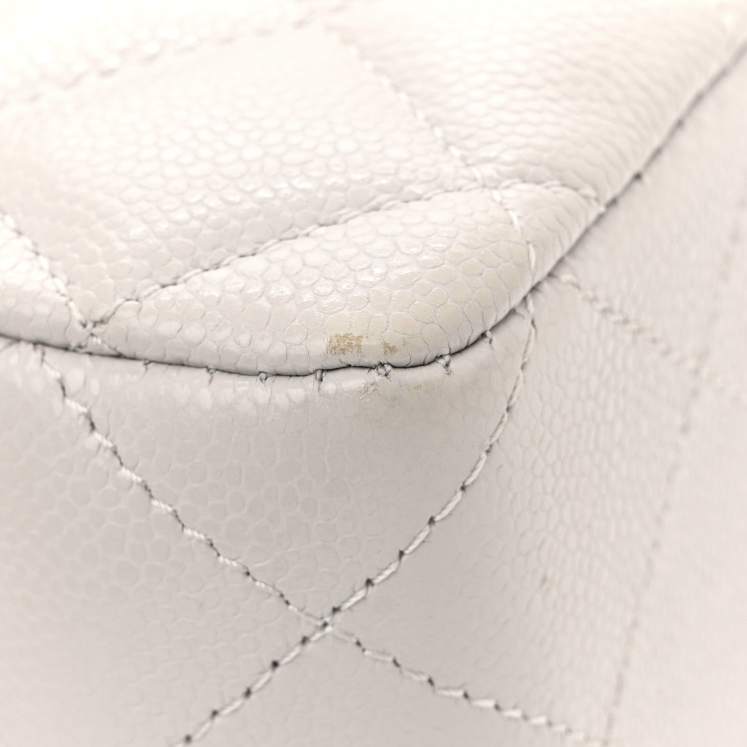 Chanel Caviar Quilted Medium Double Flap Light Grey