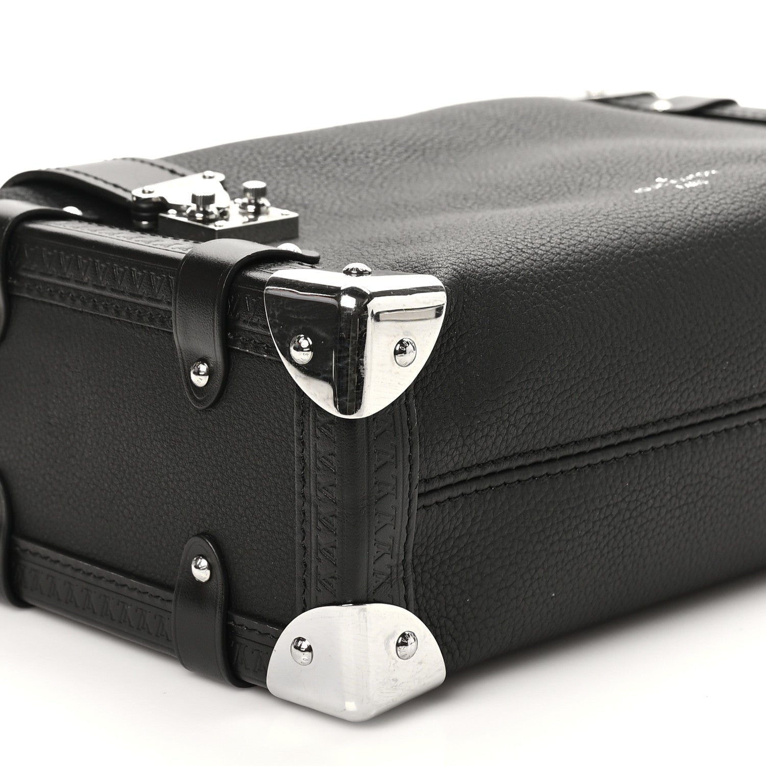 Louis Vuitton Calfskin Side Trunk MM Black