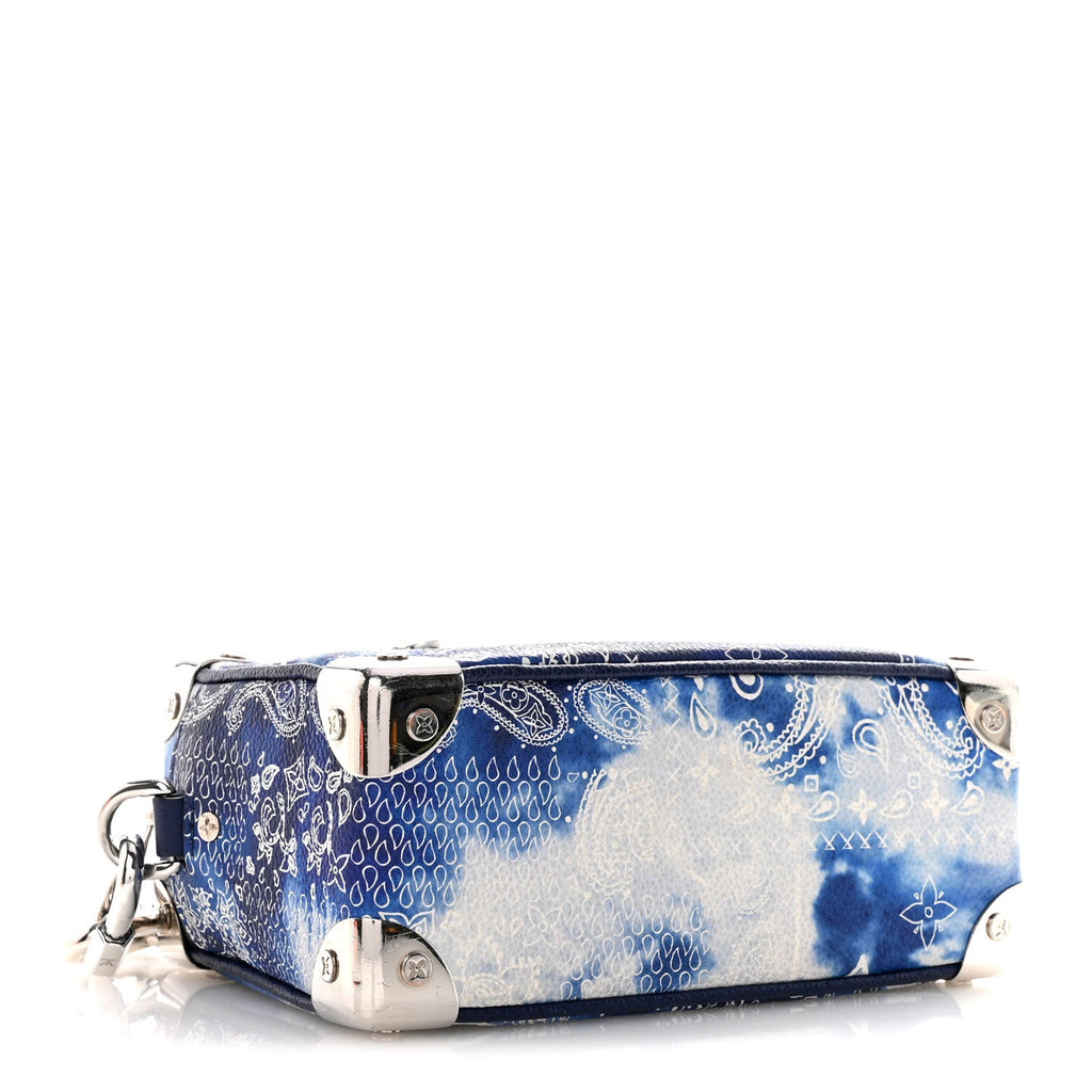 Louis Vuitton Cowhide Monogram Bandana Mini Soft Trunk Blue