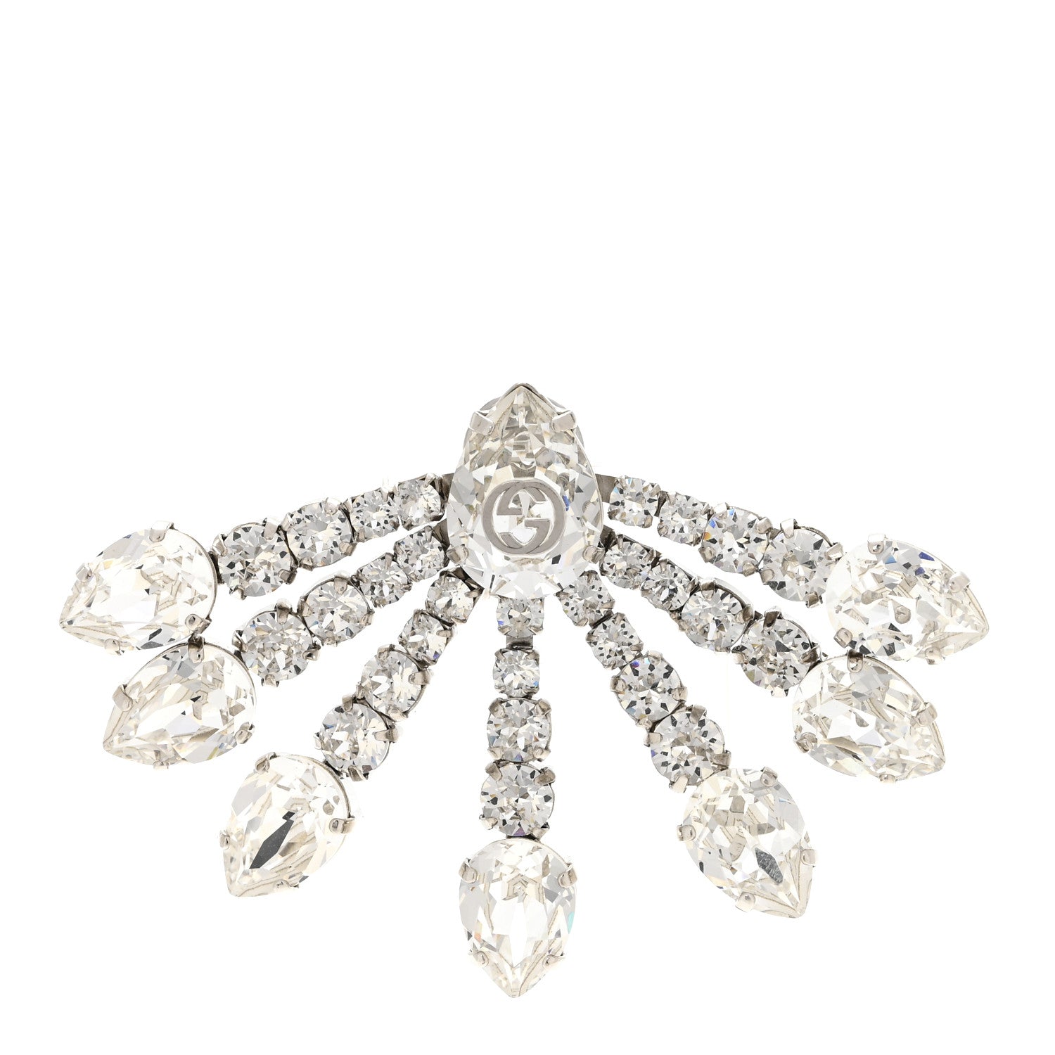 Gucci Crystal Single Earring Silver