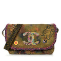 Chanel Washed Toile Large Graffiti On The Pavements Messenger Khaki Multicolor