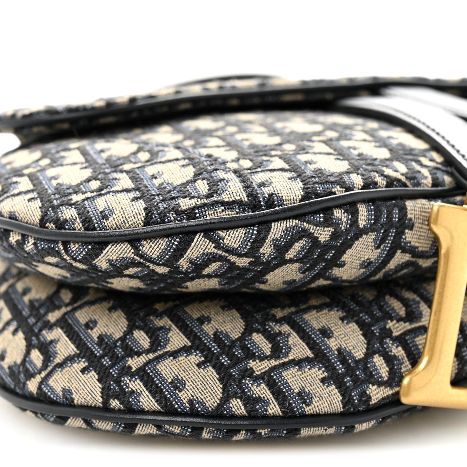 Christian Dior Oblique Saddle Bag With Strap Blue