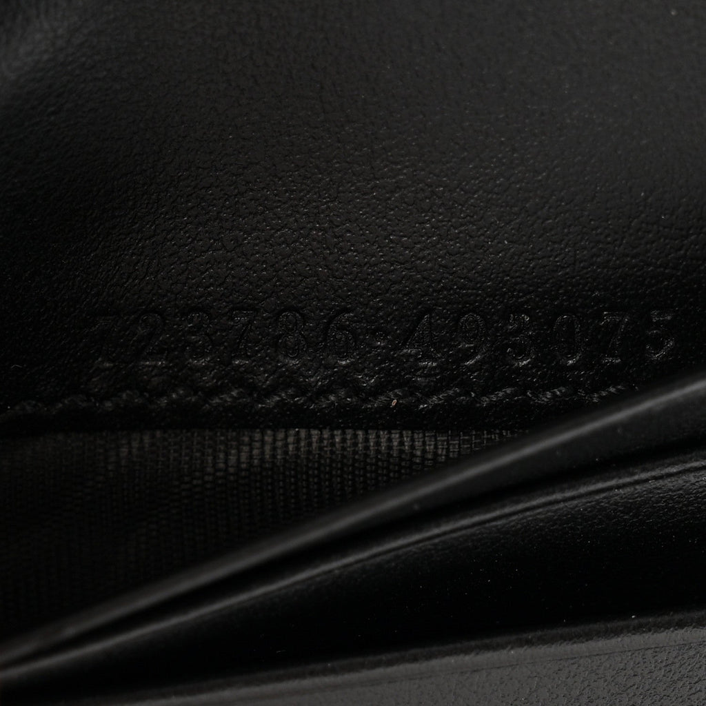 Gucci Calfskin GG Matelasse Card Case Wallet Black